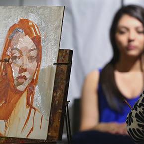 Live art demonstration launched ‘Women Painting Women’ show